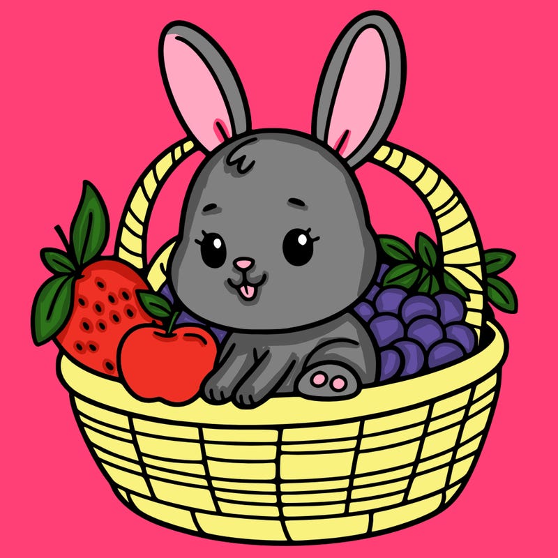 bunny in a fruit basket