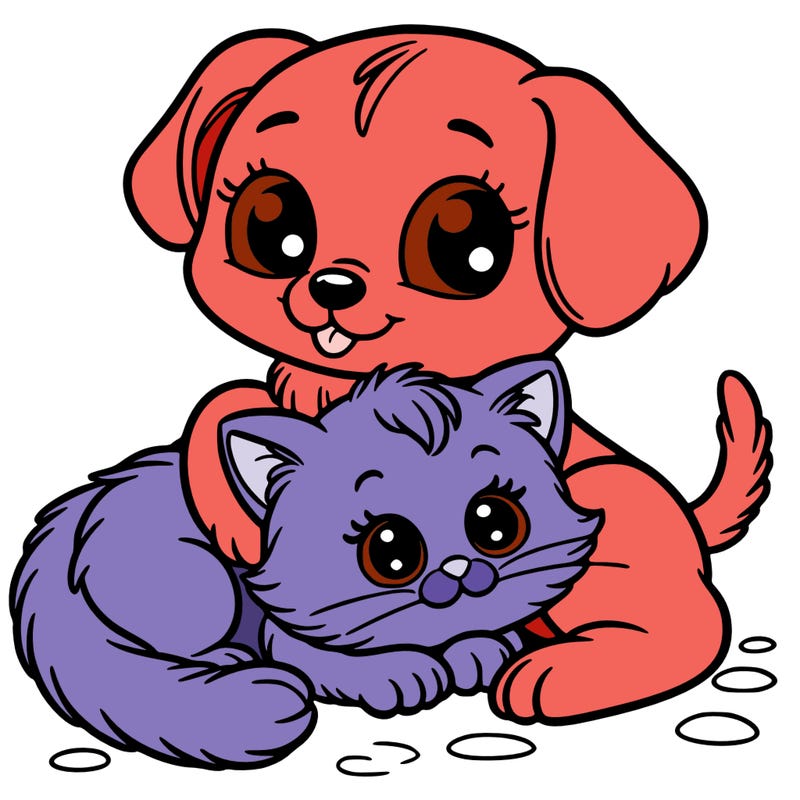 kitten and puppy
