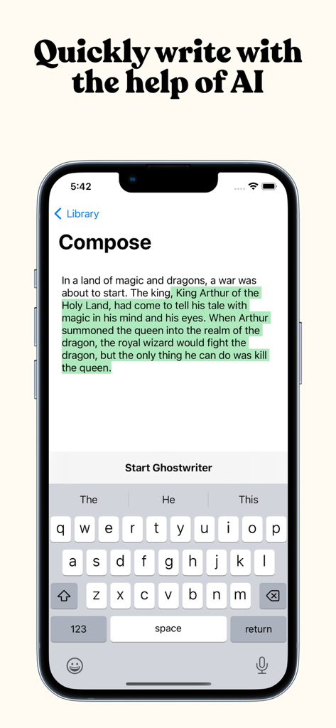Ghostwriter: AI powered typing - Productivity App | MWM