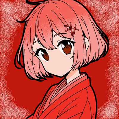 anime girl with short hair