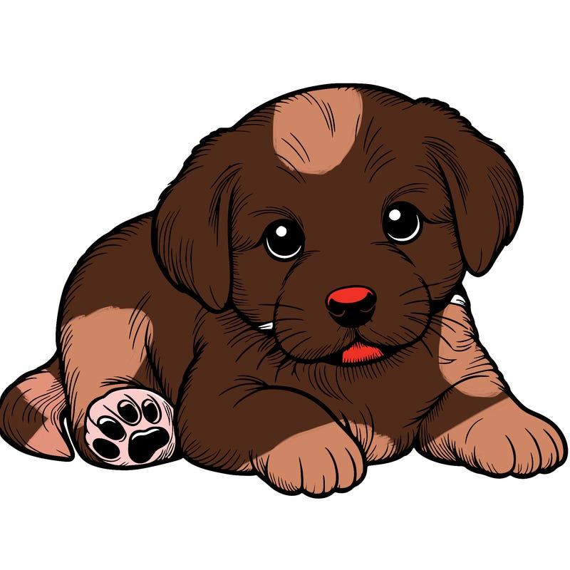 a cute realistic puppy