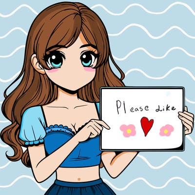 realistic pretty girl holding blank sign