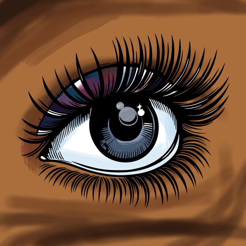 realistic eye long eylashes