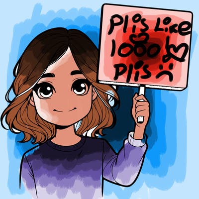 realistic girl holding up a sign