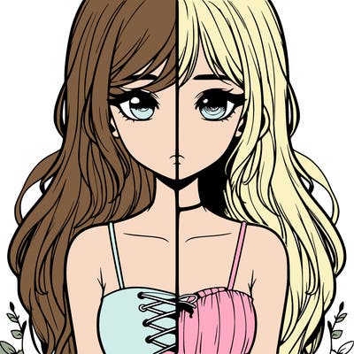 a realistic girl split