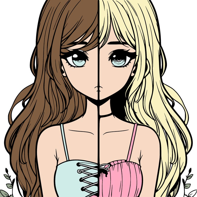 a realistic girl split