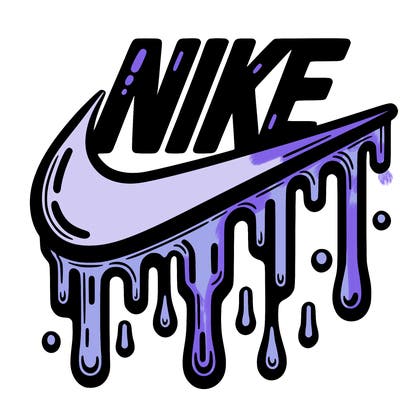 dripping nike logo