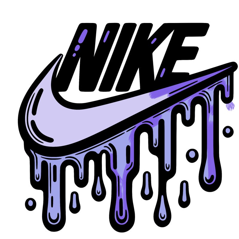 dripping nike logo