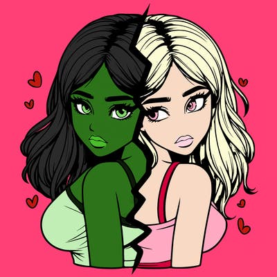 realistic girl split