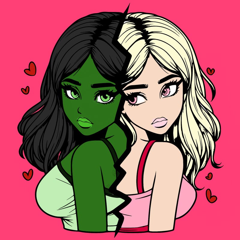 realistic girl split