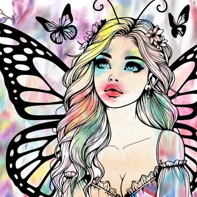 butterfly fairy realistic girl