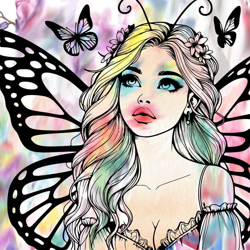 butterfly fairy realistic girl