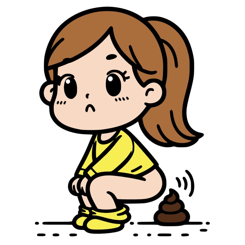 girl pooping