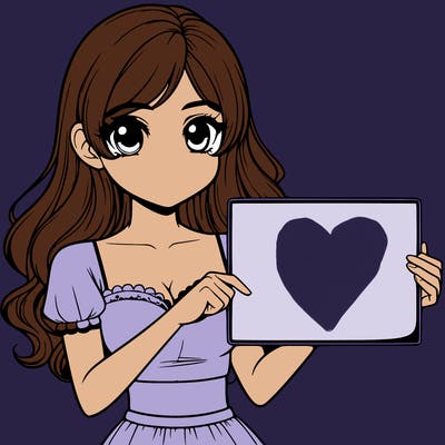 realistic pretty girl holding blank sign