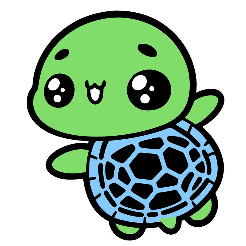 kawaii sea turtle