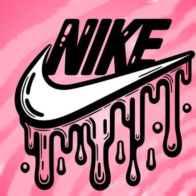 dripping nike logo
