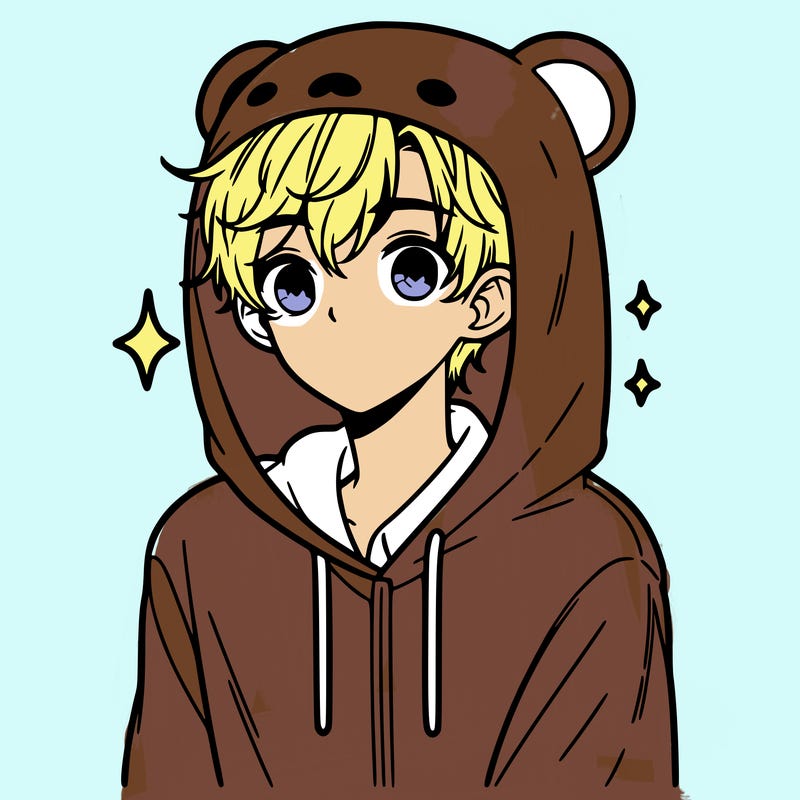 a 17 year old boy in a cute animal hoodie