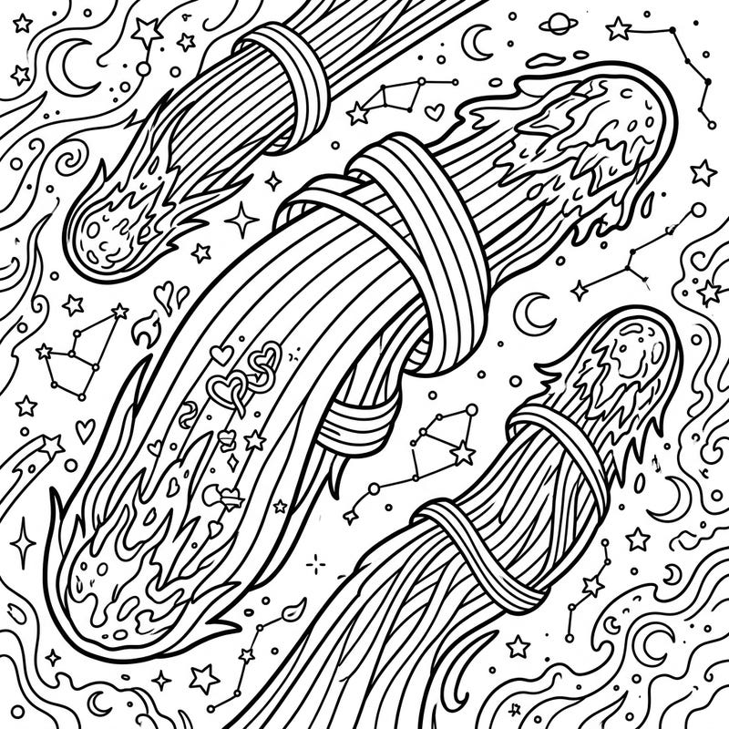 Embark on an interstellar journey with this captivating coloring page featuring Kuiper Belt Comets celebrating Pride Month. Discover a universe of love and diversity as you bring this celestial scene to life.
