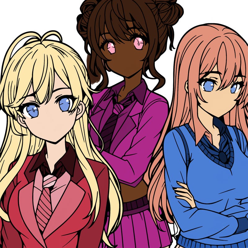 anime girls teenagers