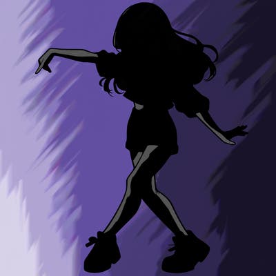 realistic girl danceing