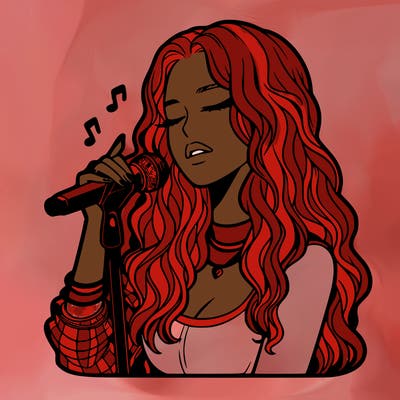 realistic female singer