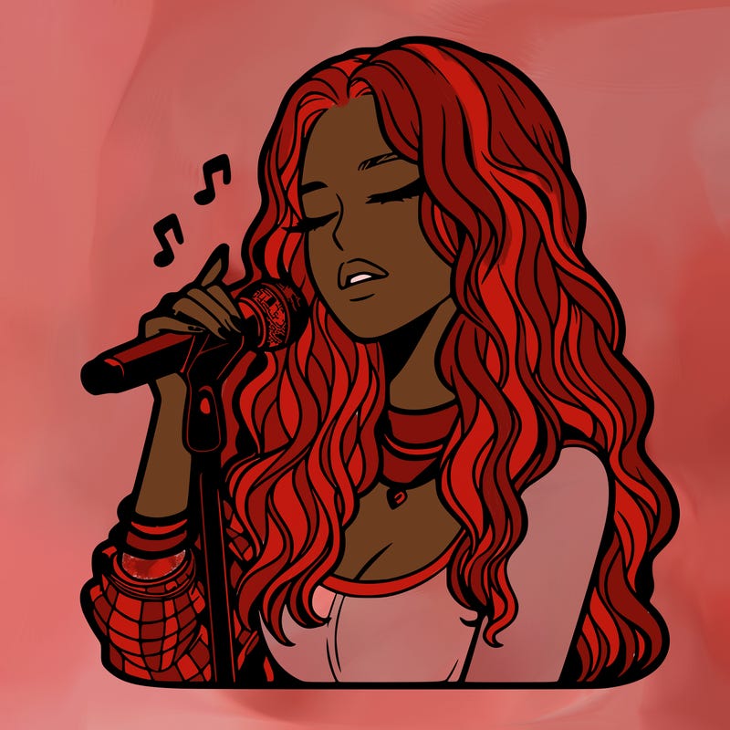 realistic female singer