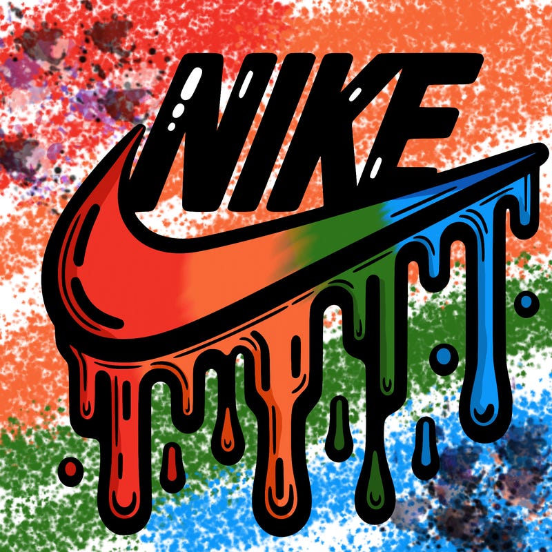 dripping nike logo