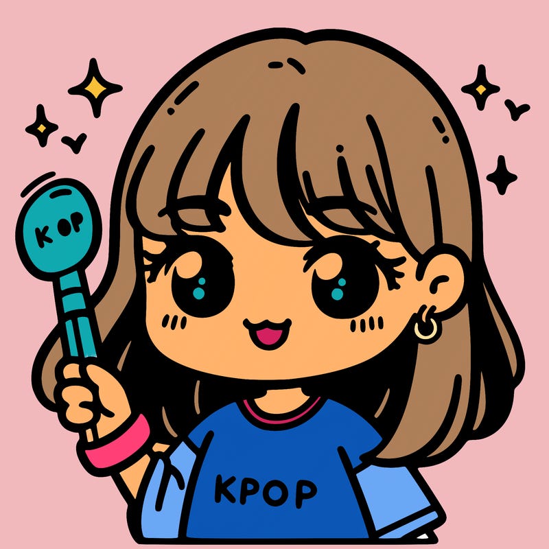 cute k-pop fan girl