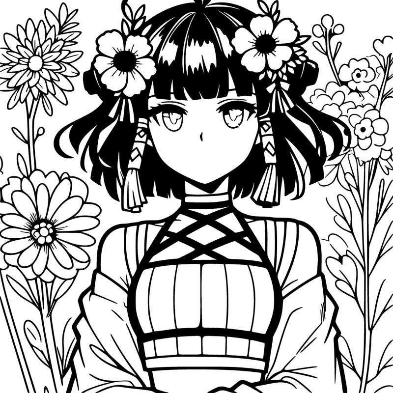 anime girl with crop top