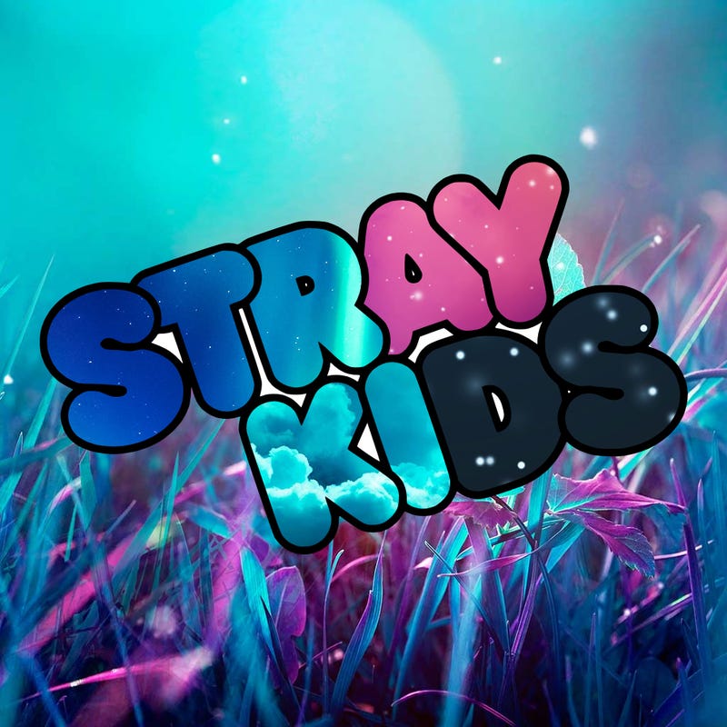 bubble letters saying stray kids