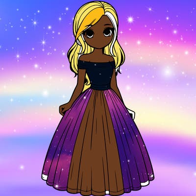 realistic girl in dress
