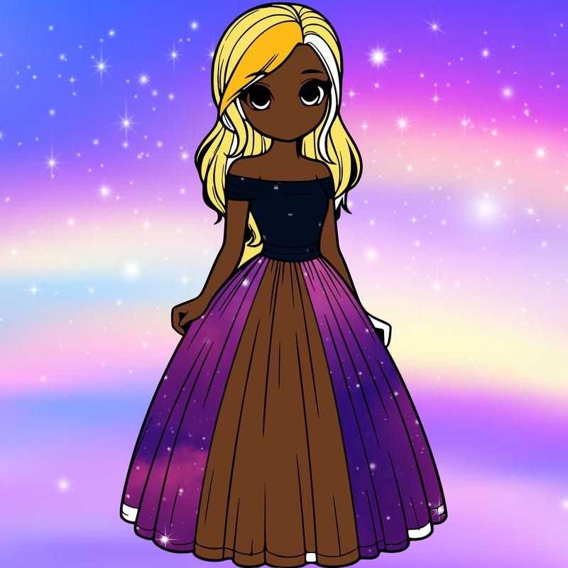 realistic girl in dress