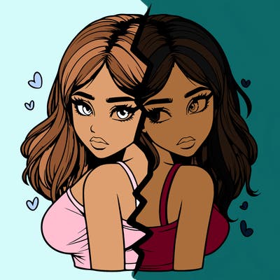 realistic girl split