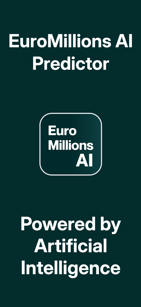 EuroMillions AI Predictor - 인공 지능으로 구동되는 유로밀리언스 AI 예측기 앱 스플래시 화면