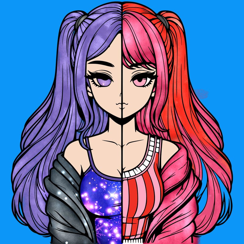 realistic girl split