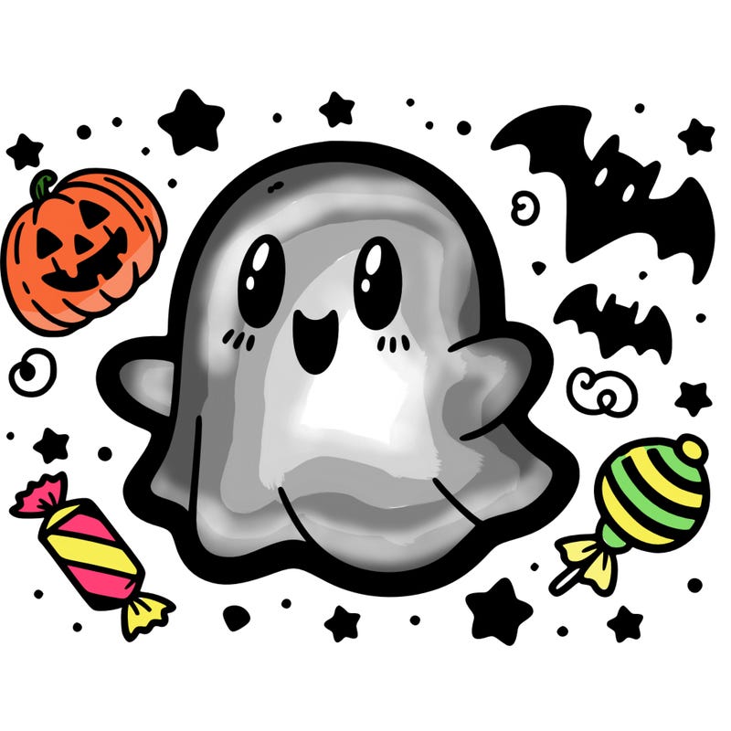 halloween cute little ghost