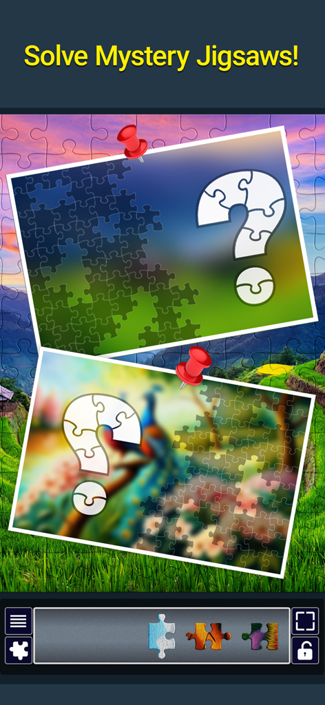 Jigsaw Puzzle Crown for Adults - Solve mystery jigsaw puzzles with question mark themes in Jigsaw Puzzle Crown app