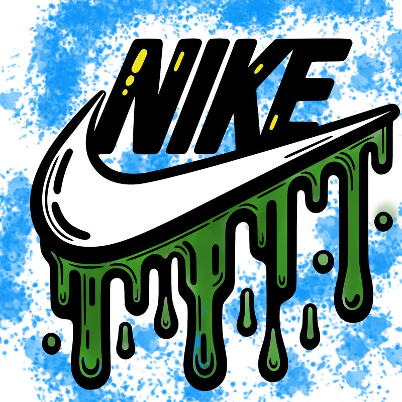 dripping nike logo