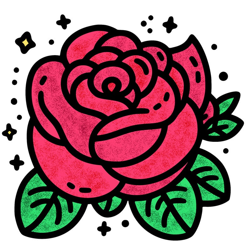 cute easy rose