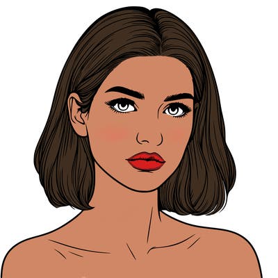 realistic portrait of woman