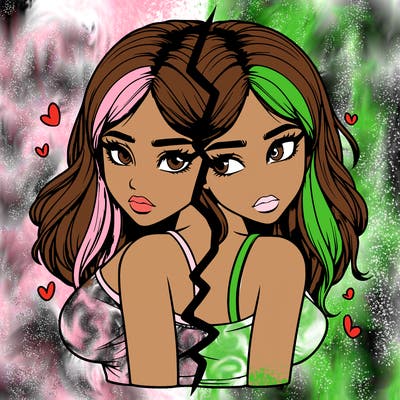 realistic girl split