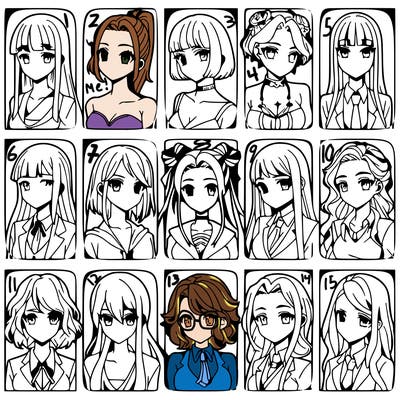 girls that look diffrent anime