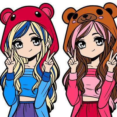 teen girl in animal costume