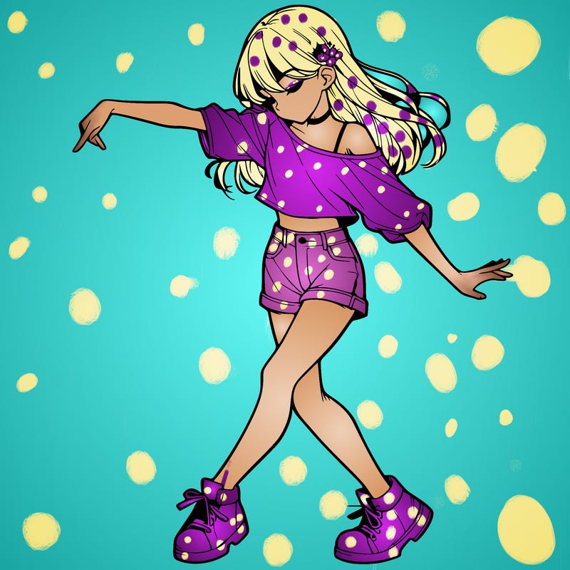 realistic girl danceing