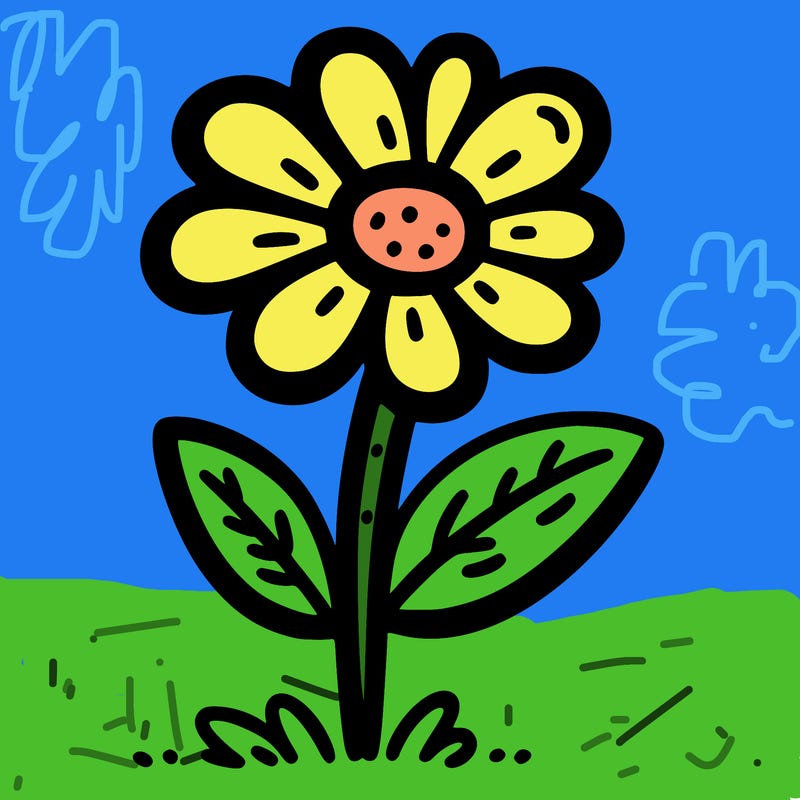 simple flower drawing