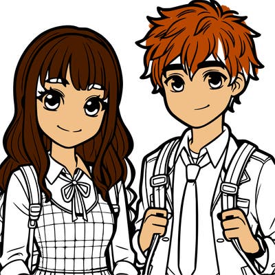 boy and a girl teenager