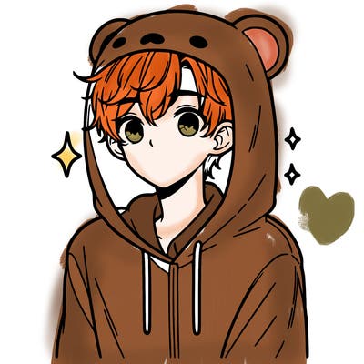 a 17 year old boy in a cute animal hoodie