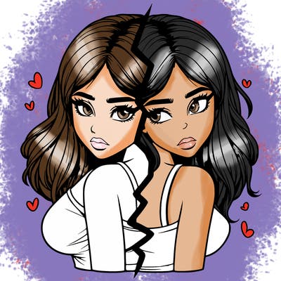 realistic girl split