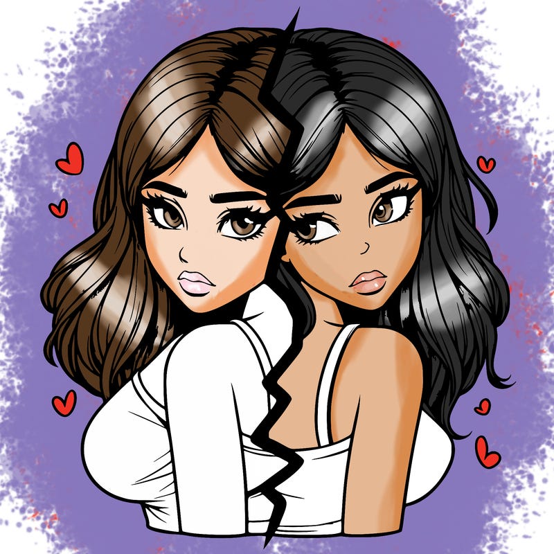 realistic girl split