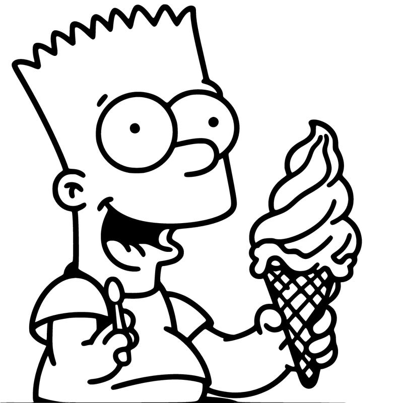 simpson bart eats a ice cream